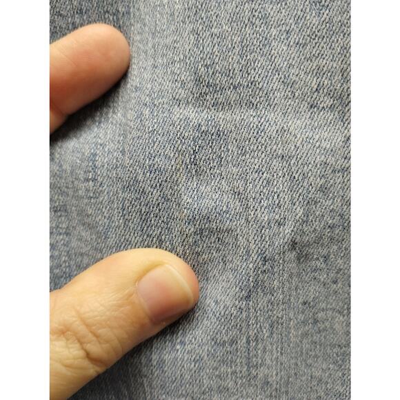 Woman Within Plus size 24W Petite Capri Light Wash Embroidered Blue Jeans - Picture 4 of 7